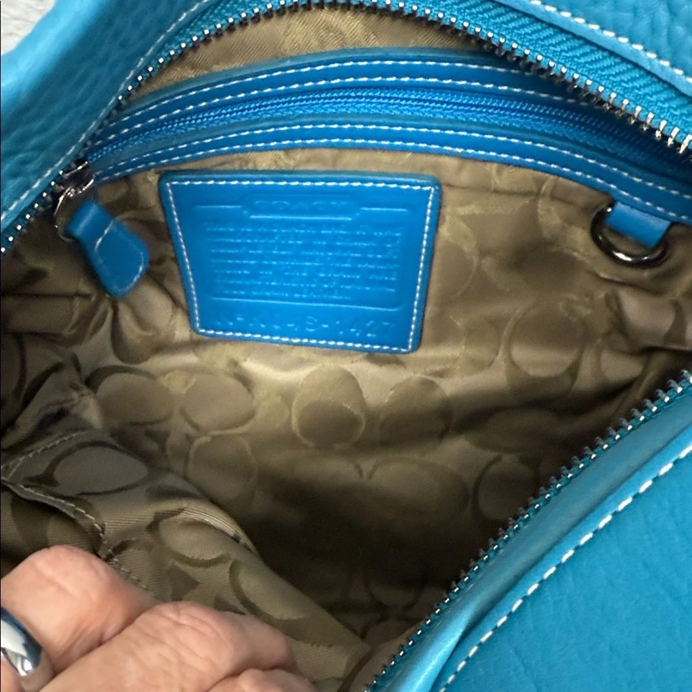 Rare Vintage Teal Blue Coach SoHo Leather Duffle
